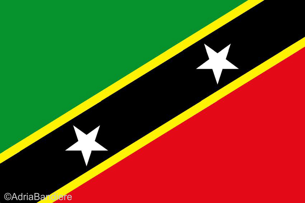 Pavillon. 100x150 Etamine St Kitts & Nevis (6)