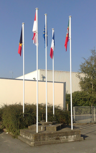 Mât. polyester - 11,80m - avec antivol - Ø140/65mm - livré avec pommeau rotatif blanc, drisse