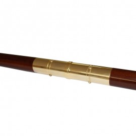 Hampe Bois vernis + lance bronze 2,2m 