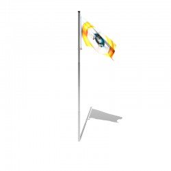 Mât. Clic-Clac Télescopique avec Pied Autocal (de 3,5m à 5,5m) pour pavillon 100x150cm