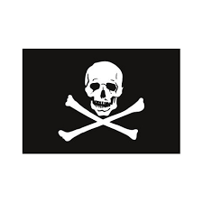 [A00064] Pavillon. 30x45 Etamine Pirate Os (Jolly Roger)